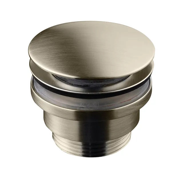 Toniton Universal bottenventil brushed nickel trykkåpner