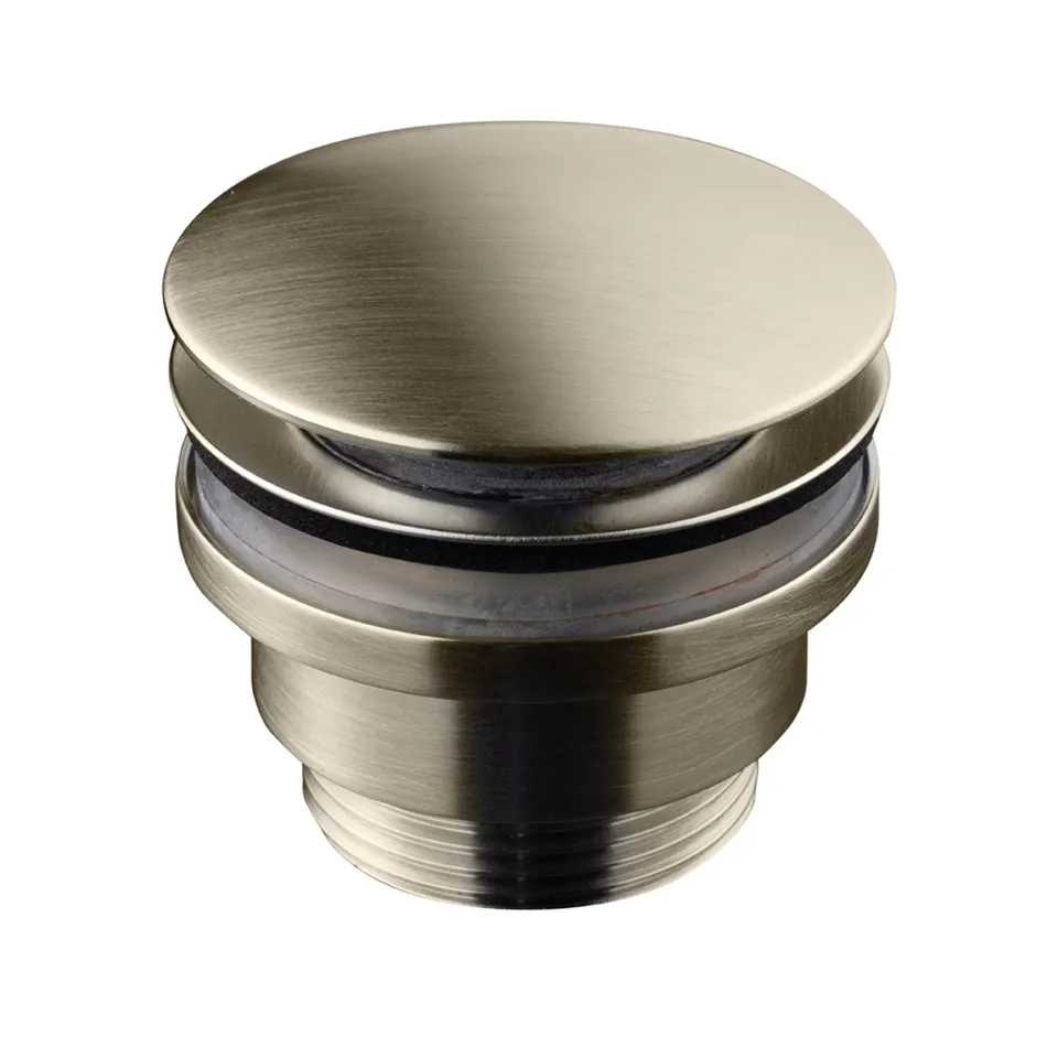 Toniton Universal bottenventil brushed nickel trykkåpner
