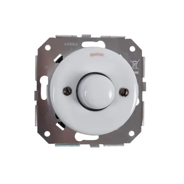 Gysinge dimmer innsats LED 4-100W hvit porselen trykk/vri