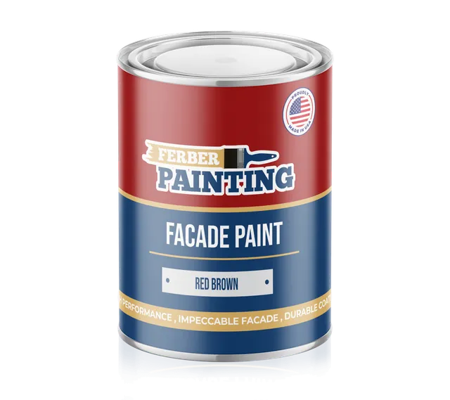 Ferber Painting Facade Paint Red Brown fasademaling rødbrun matt