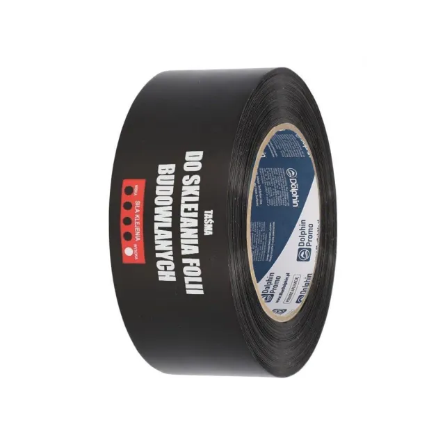 Blue Dolphin byggfolietape 50 mm x 20 m svart fuktsikker