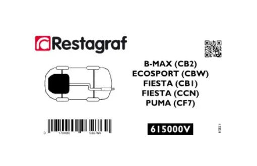 Restagraf RG 615000V festesett for motorskjerm komplett