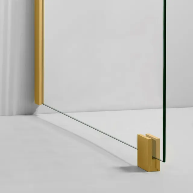 Toniton Transparent dusjvegg gul 73 cm glass