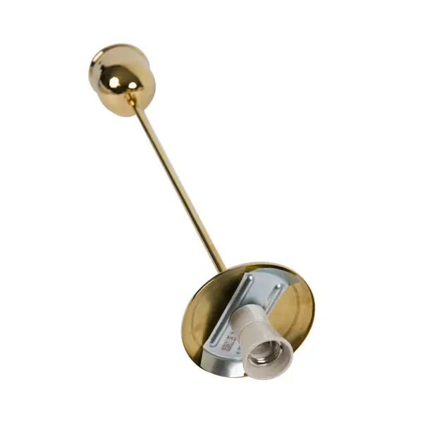 Gysinge Bikupa taklampe liten hvit lang messingpendel