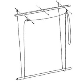 Gysinge rundstav bjørk ubehandlet 27x1400 mm rullgardin